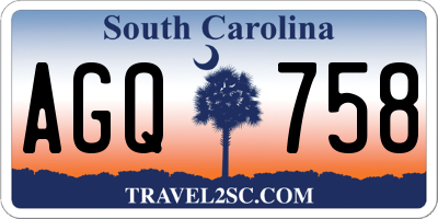 SC license plate AGQ758