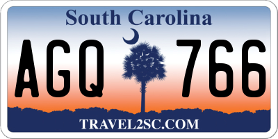 SC license plate AGQ766