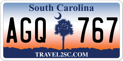 SC license plate AGQ767