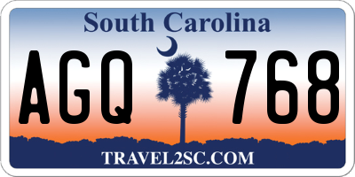 SC license plate AGQ768