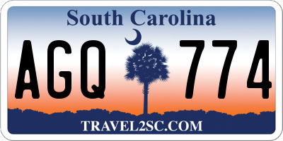 SC license plate AGQ774