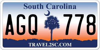 SC license plate AGQ778
