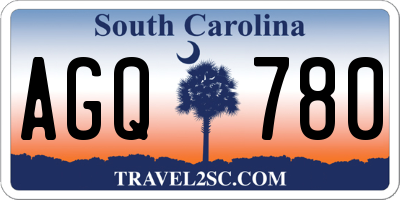 SC license plate AGQ780