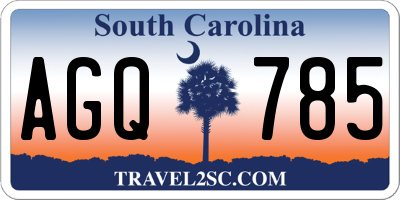 SC license plate AGQ785