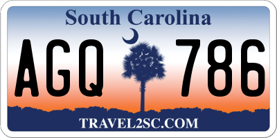 SC license plate AGQ786