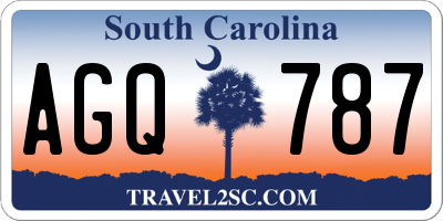 SC license plate AGQ787