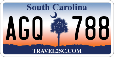 SC license plate AGQ788