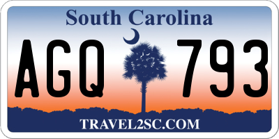 SC license plate AGQ793