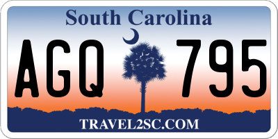SC license plate AGQ795