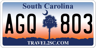 SC license plate AGQ803