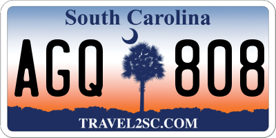 SC license plate AGQ808