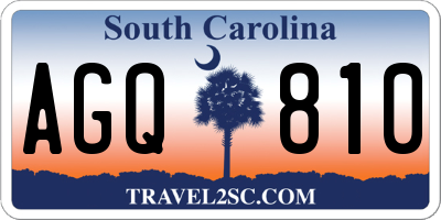 SC license plate AGQ810