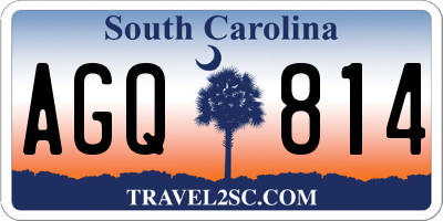 SC license plate AGQ814