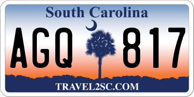 SC license plate AGQ817