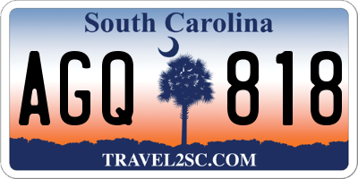 SC license plate AGQ818