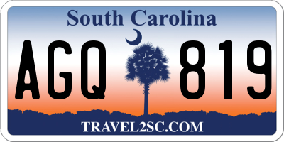 SC license plate AGQ819