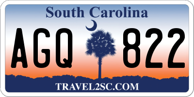 SC license plate AGQ822