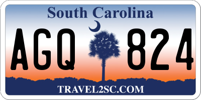 SC license plate AGQ824