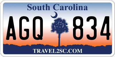 SC license plate AGQ834