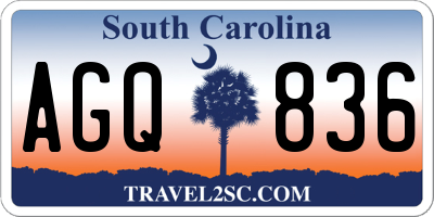 SC license plate AGQ836