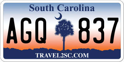 SC license plate AGQ837