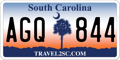 SC license plate AGQ844