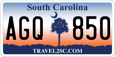 SC license plate AGQ850