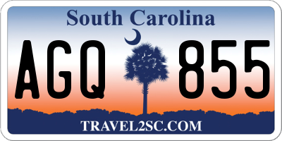 SC license plate AGQ855