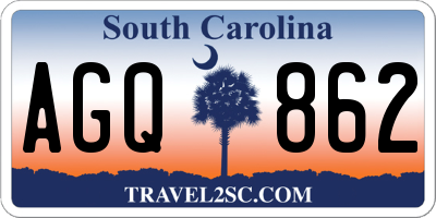 SC license plate AGQ862