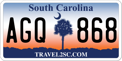SC license plate AGQ868