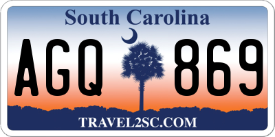 SC license plate AGQ869