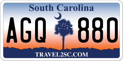SC license plate AGQ880