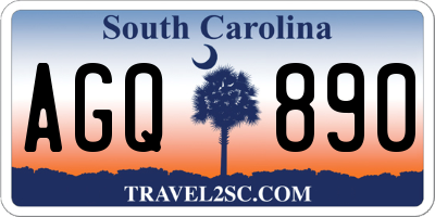SC license plate AGQ890