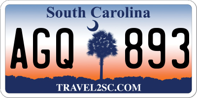 SC license plate AGQ893