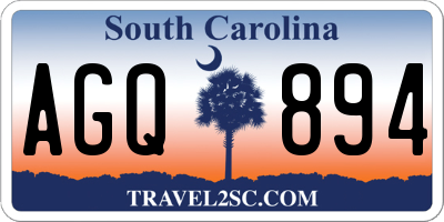 SC license plate AGQ894