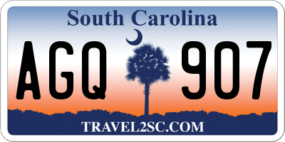 SC license plate AGQ907