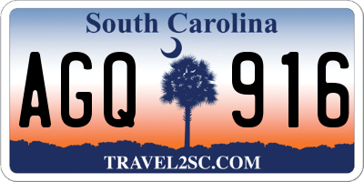 SC license plate AGQ916