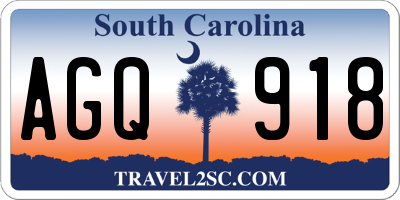 SC license plate AGQ918