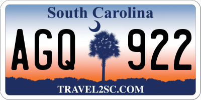 SC license plate AGQ922