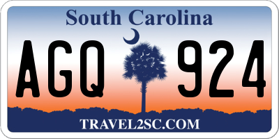SC license plate AGQ924