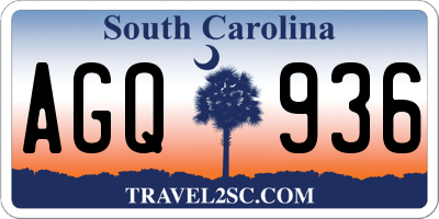 SC license plate AGQ936