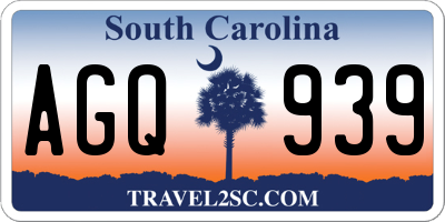 SC license plate AGQ939