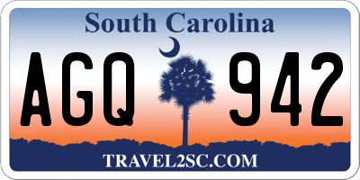 SC license plate AGQ942