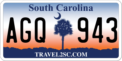 SC license plate AGQ943