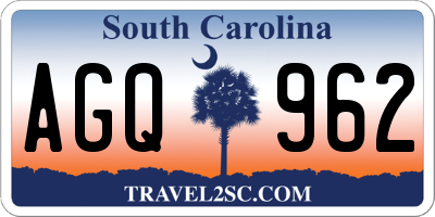 SC license plate AGQ962