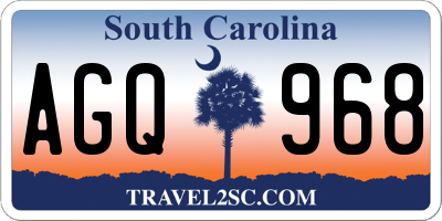 SC license plate AGQ968