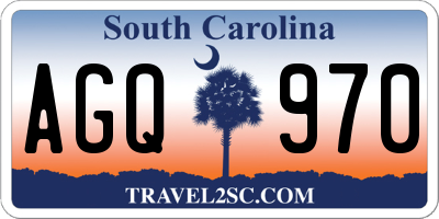 SC license plate AGQ970