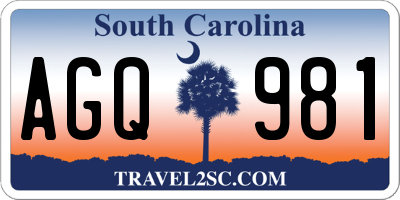 SC license plate AGQ981
