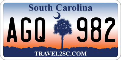 SC license plate AGQ982