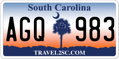 SC license plate AGQ983